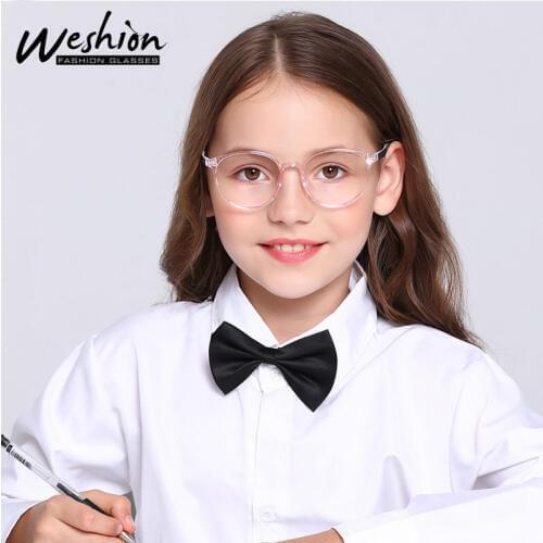 Girls Anti Blue Light Glasses Customized Myopic/Hypermetropic Lenses TR90 Prescription Frame UV400