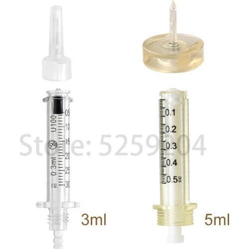 Plastic hyaluronic acid Ampoule Head 0.3ml 0.5ml injection syringe ampoule for high pressure Hyaluron Atomizer lips lifting gun