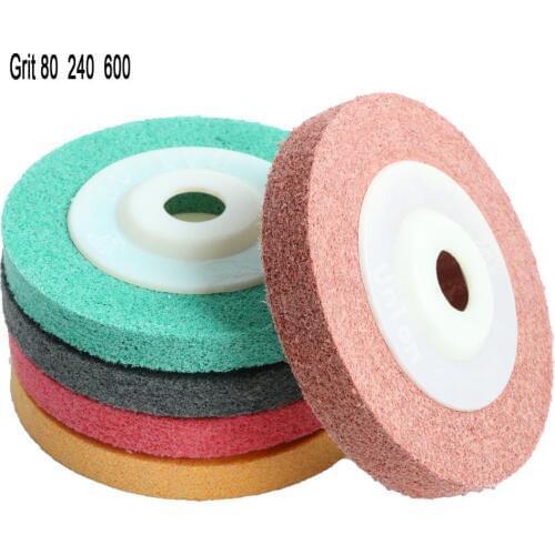 4" Nylon Fiber Polishing Wheel Non woven Abrasive disc 100*16 Grinding Polishing Wheel for Metal Ceramics Marble Wood Craft