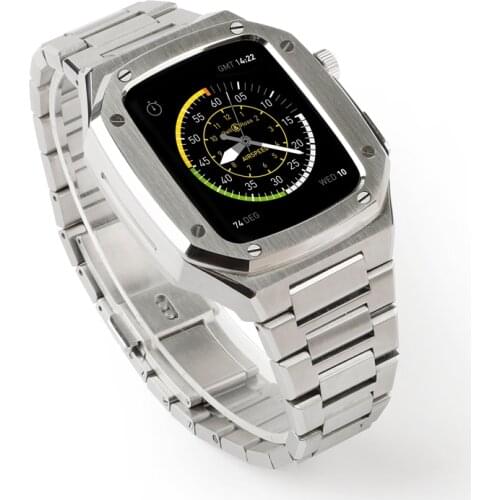 Stainless Steel Band Set Modification for Apple Watch Band 38mm 42mm 40mm 44mm Metal Watch Case for iWatch Series 6 SE 5 4 3 2 1