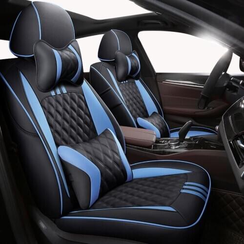 Leather blue car seat cover For opel astra k corsa d vectra b zafira tourer meriva b zafira b insignia antara mokka accessories