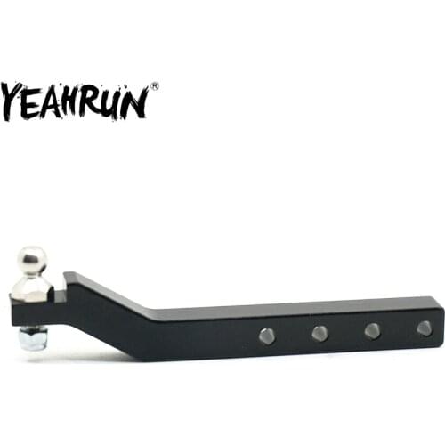 YEAHRUN Metal Trailer Hook Drop Hitch Receiver Tow Hitch Bumper for Axial SCX10 II 90046 1/10 RC Rock Crawler Car Accessories