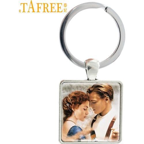 TAFREE Fashion Jewelry Trendy Charm Jack And Rose Titanic Keychains For Women Men Love Story Gift E425