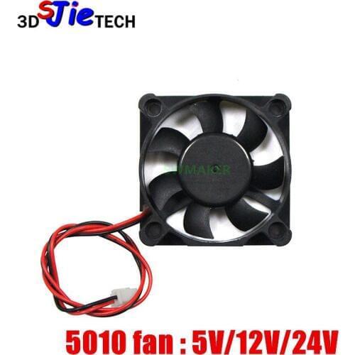SWMAKER 1pcs 3D printer cooling fan 5010 50x10mm large size cooling fan 5V / 12V / 24V DC silent fan 3D printer parts