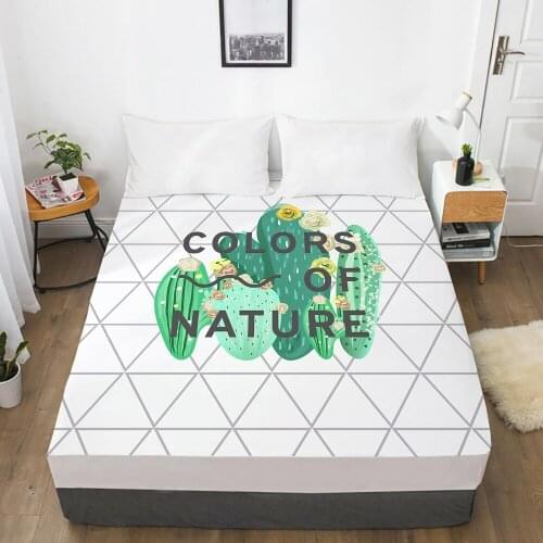 1pc bed sheet Elastic fitted sheet With An Elastic Band 150/180/200/160*200 Mattress Cover Double Bed cover nodic COLORS