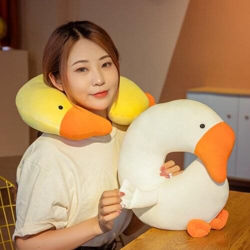 1PC Cartoon Goose Animal Cotton Plush U Shape Neck Pillow Travel Car Home Pillow Nap Animal Pillow