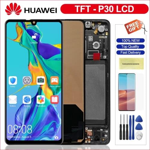 TFT P30 Display For Huawei P30 LCD Display Touch Screen With Frame Digitizer Assembly Replacement For Huawei P30 Lcd