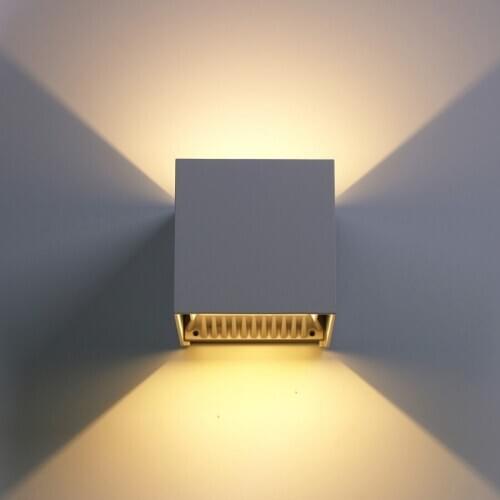 12W20W Dimmable COB Modern Brief Cube Adjustable Surface Mounted LED Wall Lamp Outdoor Waterproof Wall Light Garden Light Sconce