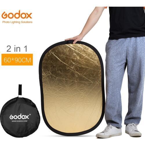 Godox 60x90 24-36" 2in1 Gold and Silver Photography Reflector Board Collapsible Gold and Silver for Studio Photography Reflector