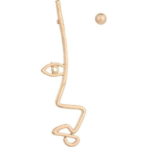 20 pair /lot wholesale fashion jewelry metal human face outline Earrings