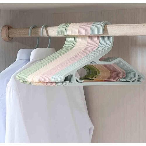 20pcs/lot 40cm adult plastic hangers for clothes multifunctional hanger clothes rack