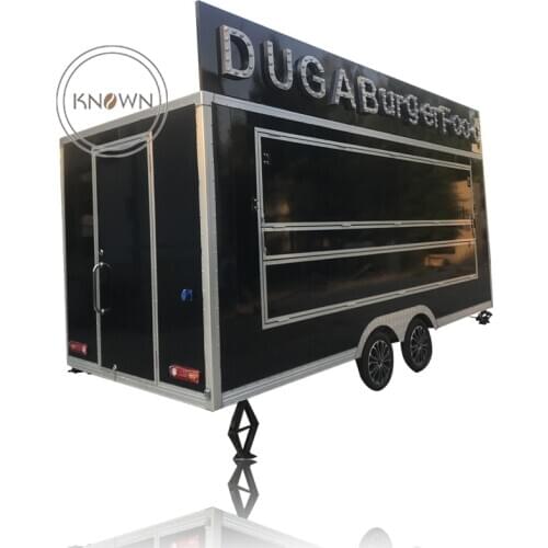 5m Ice Cream Trailer Mobile Food Cart Food Vending Truck Coffee Cart Hot Dog Cart with advertising board