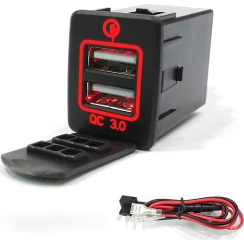 QC3.0 Dual USB Socket Power Adapter Car Modification For Nissan Sylphy TEANA Tiida Qashqai X-Trail Murano LANNIA Simma QUEST