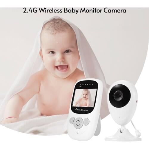 2.4G Wireless Baby Monitor with Camera Video Monitor with 2.4In LCD Screen Microphone Speaker Two-Way Talk Lullabies Temperature