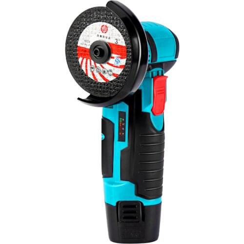 12V Brushless Cordless Angle Grinder 500W Mini Cutter With Lithium Battery 19500 RPM Grinding Cutting Metal Wood Power Tool