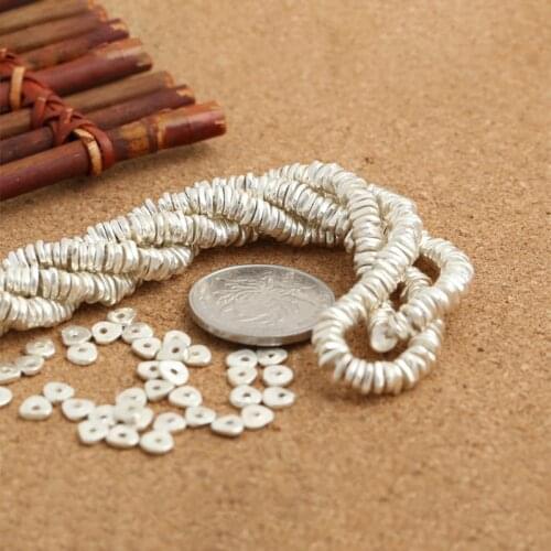 S925 Sterling Silver Jewelry Thai Diy Bracelet Accessories 5mm Triangle Spacer Loose Beads Bulk Items Wholesale