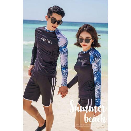 Whole Woman Swimwear Swimsuits Women Surf Suit Korea Swimsuit Long Rash Guards For Men Sleeve Couples Viscose Solid Surfing