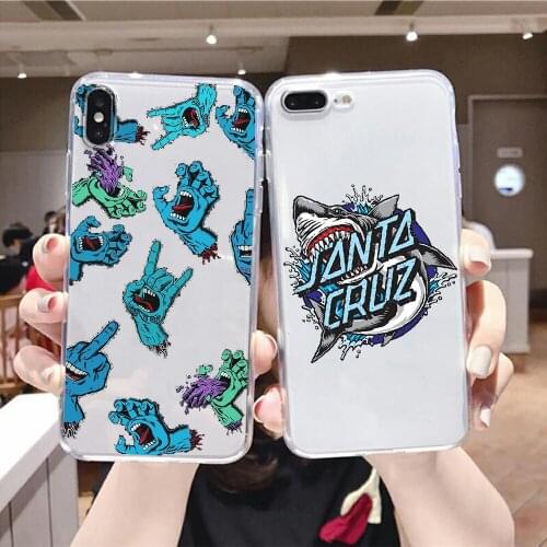 Santa Cruz Skateboards Phone Case For Huawei Honor 6 7 8 9 10 10i 20 A C X Lite Pro Play transparent luxury funda tpu shell 3D
