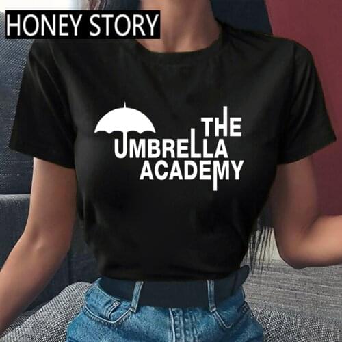 The Umbrella Academy Harajuku Black T Shirt Women Graphic Diego Cha-Cha Anime Tshirt Funny Cartoon T-shirt Casual 90s Tops Tee