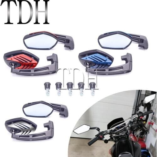 8mm 10mm Motorcycle Black Side Mirror Motorbike Rearview Mirrors For Yamaha Honda Suzuki Kawasaki BMW Ducati Scooter Street Bike