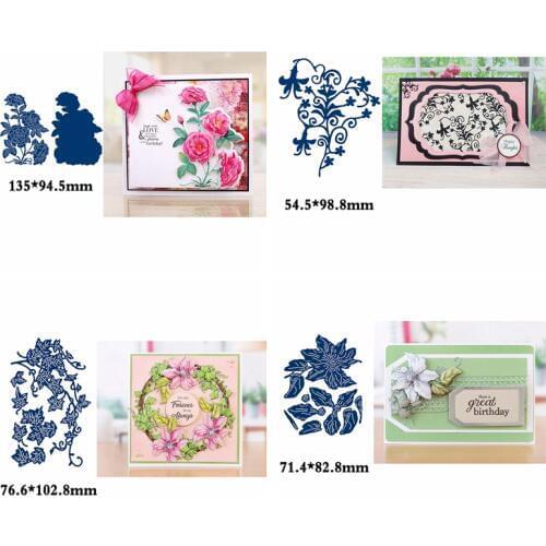 Rose Bush Double Fucshia Clematis Ivy Flower Metal Cutting Dies Stencil For Scrapbooking Paper Cards Crafts Handmade New 2019