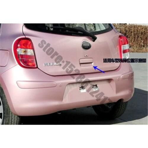 For Nissan march 2012-2019 ABS Chrome Trunk trunk rear door wrist frame trim Car Styling