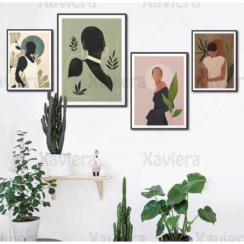 Elegant Woman Portrait Fashion Poster Modern Abstract Figure Paintings Art Print Decor Pictures Living Room Bedroom Canvas Wall
