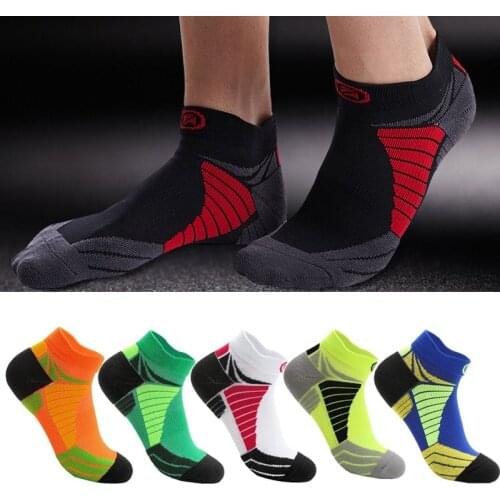Elite Ankle Sport Travel Socks Men Cotton Bright Color Damping Outdoor Basketball Cycling Bike Running Football No Show Socks