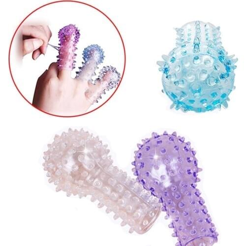 G-spot Finger Sleeve Gloves Vagina Clitoris Stimulator Flirting Spike Glove Massage Sex Toys for Women Masturbation Wholesale