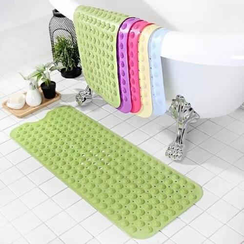 40X100CM Extra Long Bath Mat Massage PVC Shower Bathtub Mats Non Slip Suction Cup Bathroom Floor Mat for Kids/Elderly /Disabled