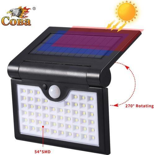 COBA led solar lights for garden decoration foldable induction light outdoor christmas decoration sun power waterproof 3 modes