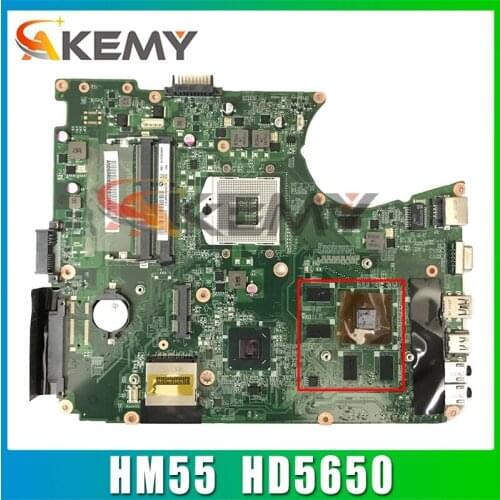 AKEMY DABL6DMB8F0 A000076400 Mainboard For Toshiba satellite L650 L655 laptop motherboard HM55 DDR3 HD5650 GPU free cpu