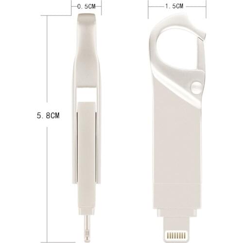 Metal USB Flash Drive 256g 128gb cle usb OTG Pen Drive 32gb 64gb Usb3.0 Flash Disk for iPhone X/8 Plus/8/7 Plus USB Memory Stick