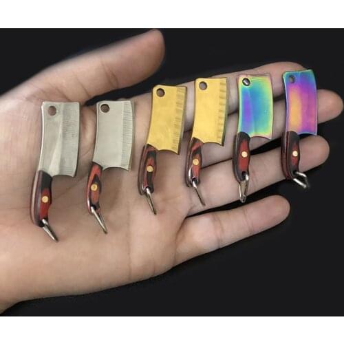 Mini Stainless Steel Kitchen Knife Keychain Portable Pocket EDC Knife Key Pendant Crafts Gift Camping Hiking Outdoor Party Favor