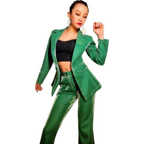 Fashion Costumes New Sexy Night DJ Female Singer Performance Clothing Color Change Chair Jazz Dance Set