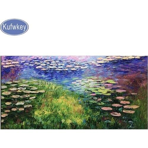 Full Square diy Diamond Embroidery"The Series of Water Lilies"5D Diamond Painting Cross Stitch sticker Mosaic pictures wall art