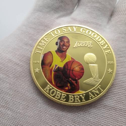 Gold Plated Coins Kobe Bryant Basketball Sport Souvenir Gifts
