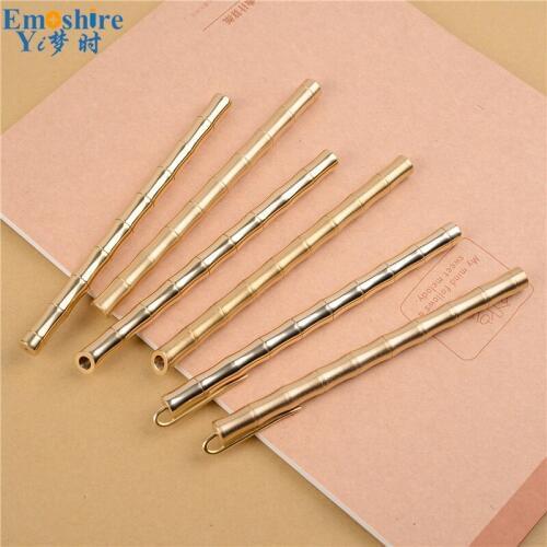 Luxury Gold Ballpoint Pen Metal Copper Flow Oil Ball Point Pens for Writing School Office Chancery Tool With Pencil Bag P531