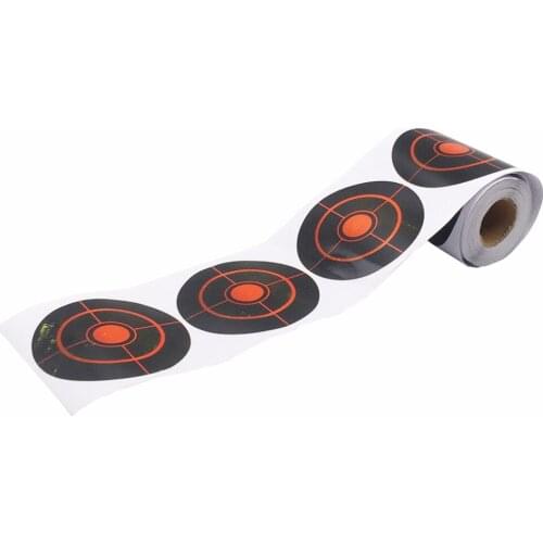 3"/7.50cm Self-Adhesive Splatter Splash & Reactive(Colors Impact) Shooting Sticker Targets(Bulls-eyes) 100Pcs per Roll