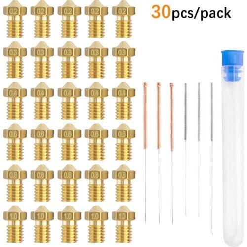 SIMAX3D MK8 Extrusion Print head nozzle brass nozzle 0.2/0.3/0.4/0.6/0.8/1.0mm makerbot nozzle 1.75 brass nozzle for ender 3 pro