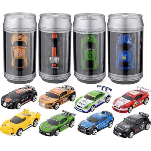 Sport R/C Racer Coke Can Car Mini Radio Remote Control Vehicle RC Micro Racing Toys Small Porket 2 Frequency Gifts for Children
