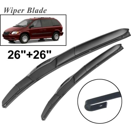 Okowiper RHD & LHD Front Wiper Blades For Chrysler Voyager 2001 - 2007 Windshield Windscreen Front Window 26"+26"