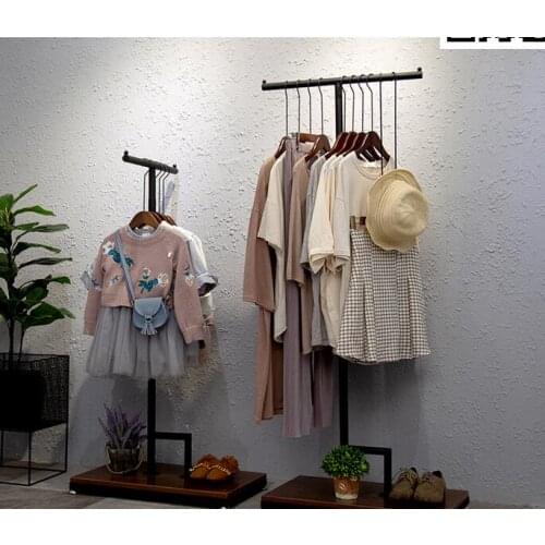 Childrens wear store display rack floor-type middle adjustment of high and low children in the island display rack creative sim
