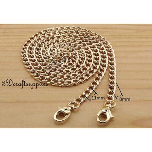 Bag chain purse chain for bag metal shoulder chain cross body strap chain gold 120 cm K147
