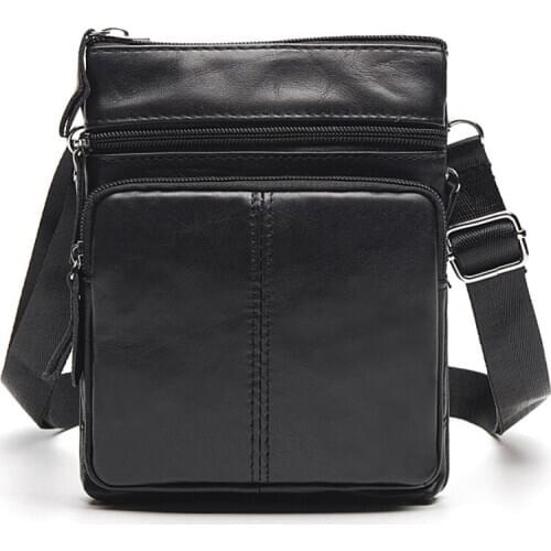 Messenger Bag Mens Shoulder Genuine Leather Bags Flap Small Male Man Crossbody Bags For Men Natural Leather Bag New
