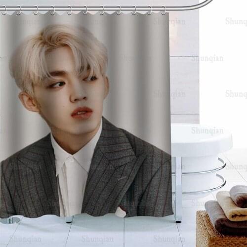 Seventeen SCOUPS Backgrounds Decor Shower Curtain Waterproof Mildew Proof Bath Curtain Polyester Fabric Bathroom Curtain 0512