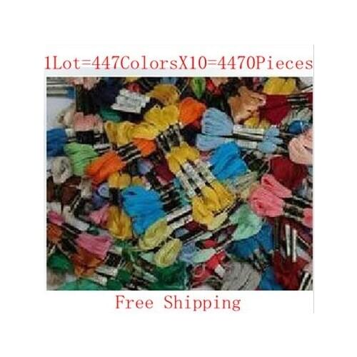 High Quality Cotton Thread Cross Stitch Thread 1Lot=4470 Pieces Similar DMC Thread Cross Stitch Skein, Floss Free Shipping