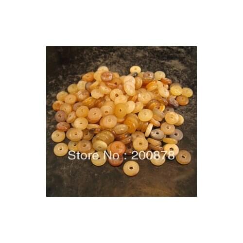 10X2MM 100PCS Natural Yak Horn Coin Loose Beads DIY Accessories Spacers TSB0511