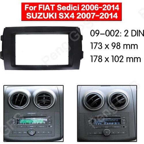 2 DIN Car Radio stereo Fitting installation adapter fascia For FIAT Sedici 2006-2014 SUZUKI SX4 2007-2014 frame Audio Fascias