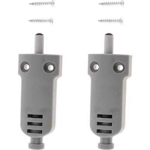 2pcs Wardrobe Cabinet Door Damper Noise-cancelling Soft Close Buffer Cushion for Heavy-duty Kitchen Doors- Gray